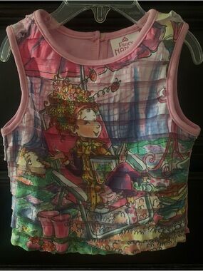 Fancy Nancy Pink Graphic Girls' Tank Top